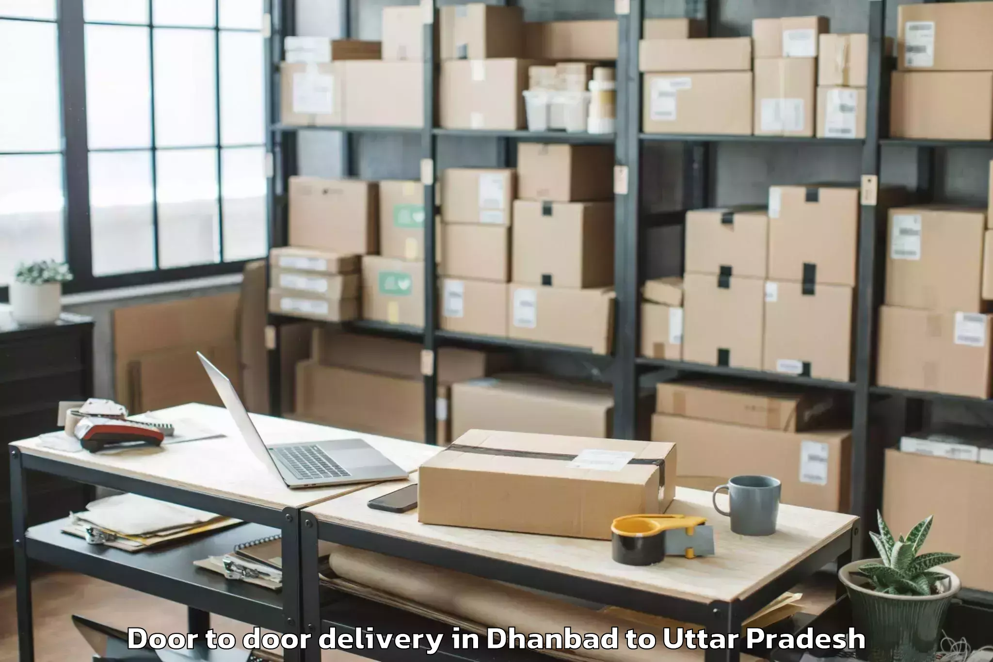 Easy Dhanbad to Bansdih Door To Door Delivery Booking